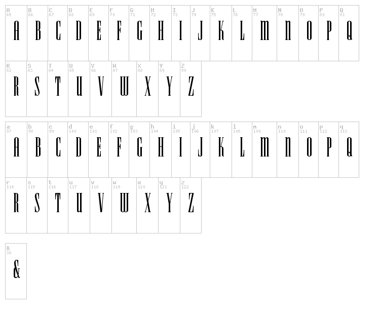 HFF Iconic Ionic font map